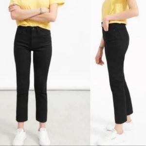 Everlane High Waist Straight Black Jeans Sz 28